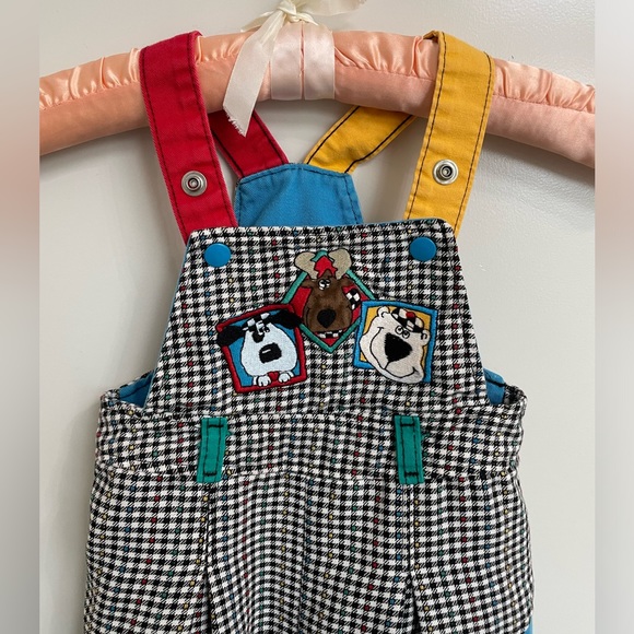 vintage buster brown gingham and emrboidered overralls - Picture 4 of 6